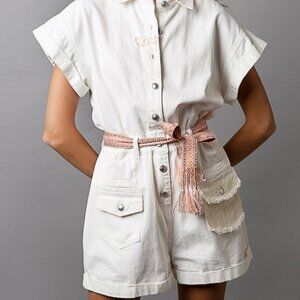 New! POL Crochet Shorts Romper